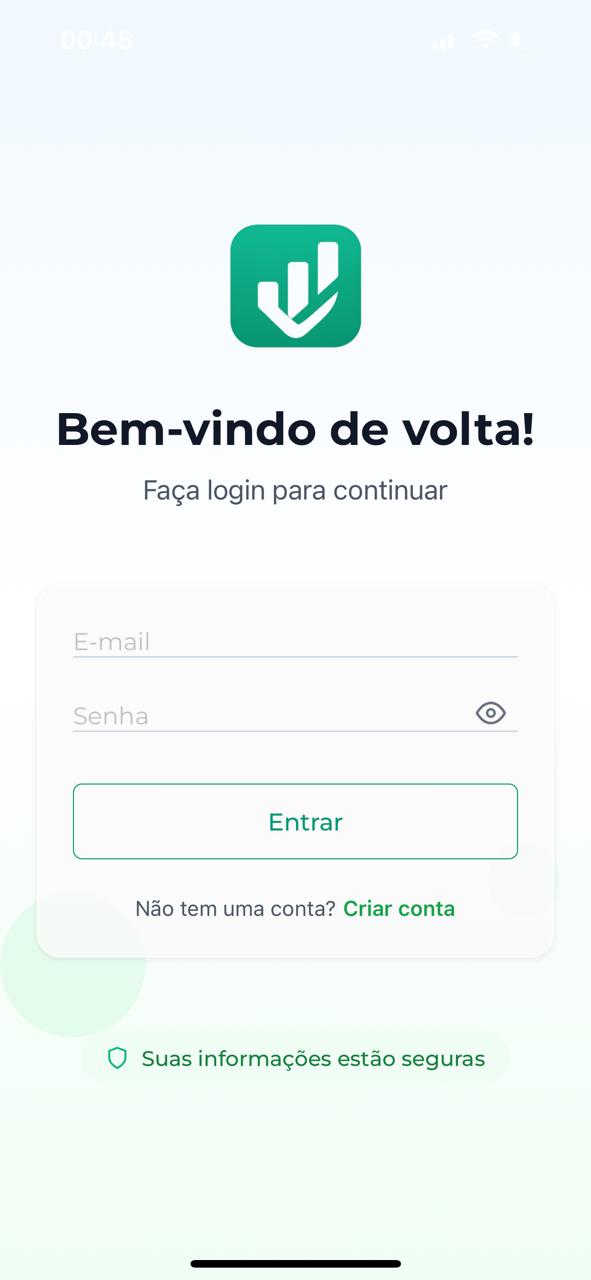 Tela de Registro