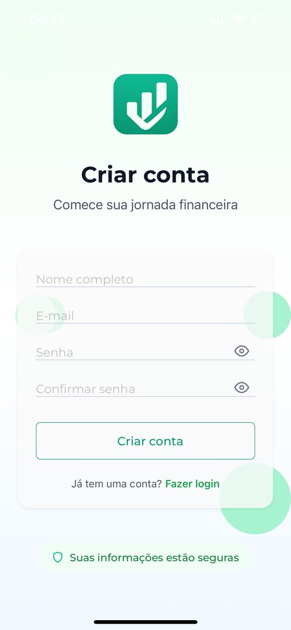 Tela de Registro